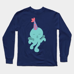 Kissy Birthday Octopus Long Sleeve T-Shirt